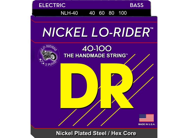 DR Strings NLH40 Nickel Lo-Rider (040-100) Lite